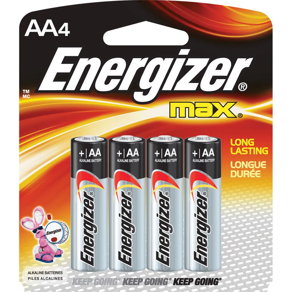 Energizer Max AA 4 Blister Pack