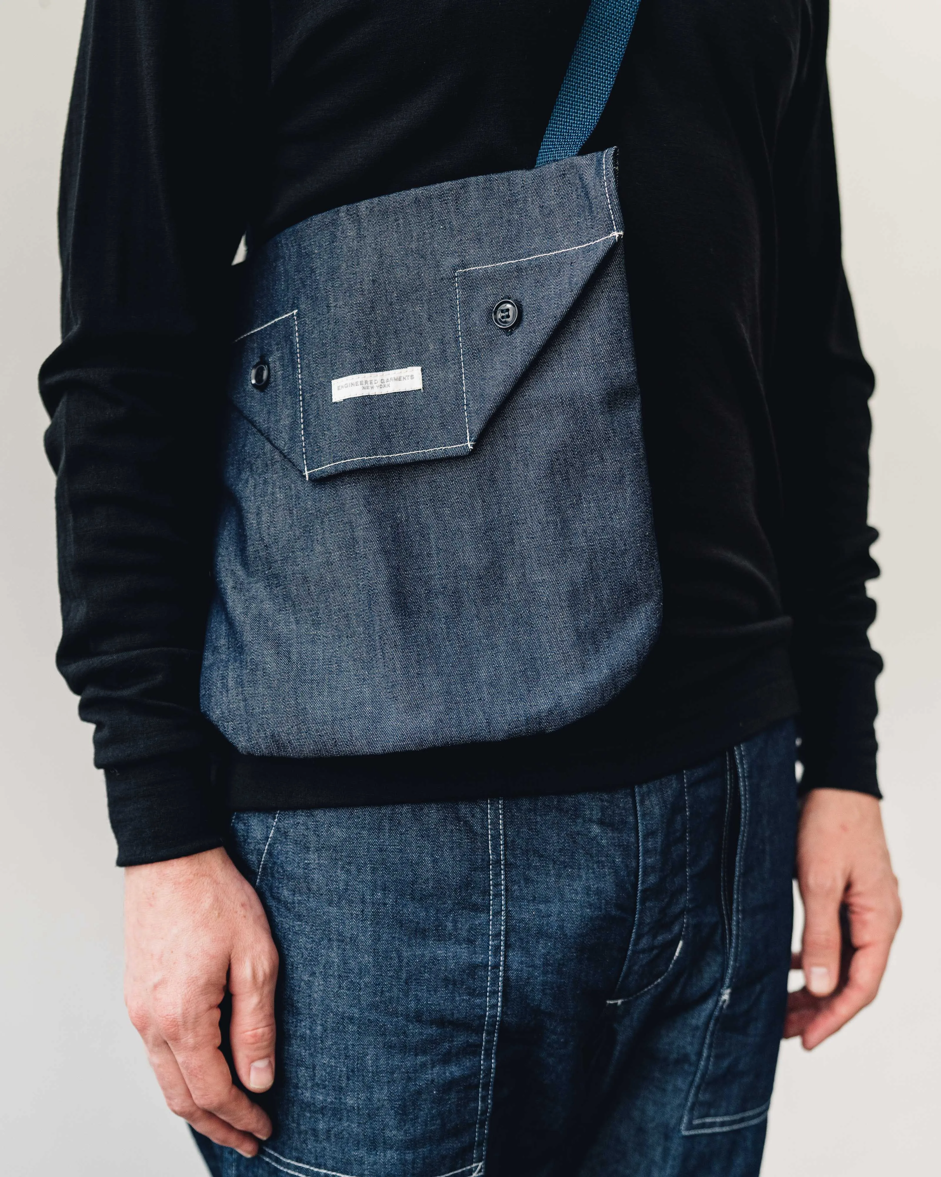 Engineered Garments Shoulder Pouch, Denim