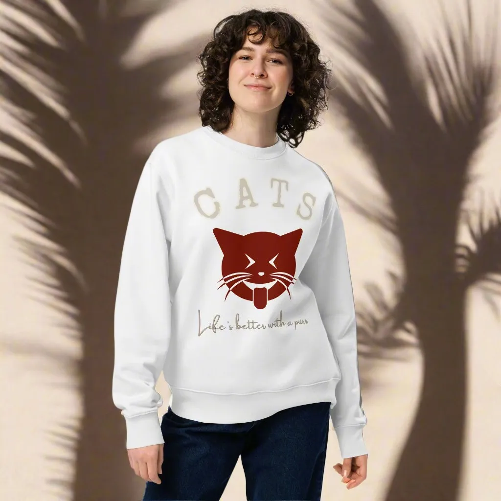 Ethical Cat Lover Apparel: Organic Cotton Sweatshirt