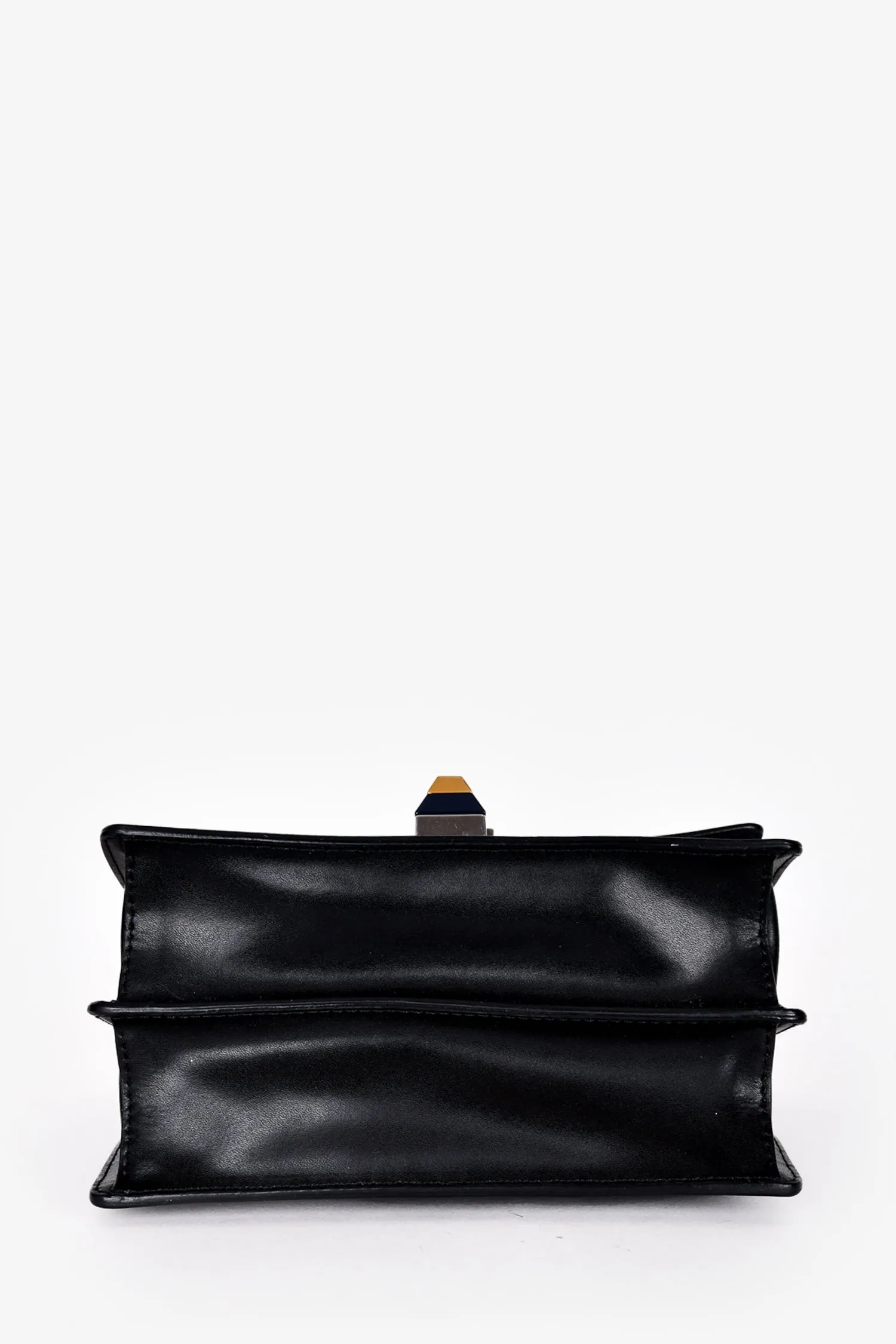 Fendi Black Leather Small 'Kan I' Crossbody Bag