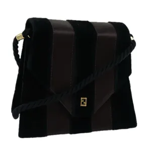 Fendi Pecan  Velvet Shoulder Bag ()