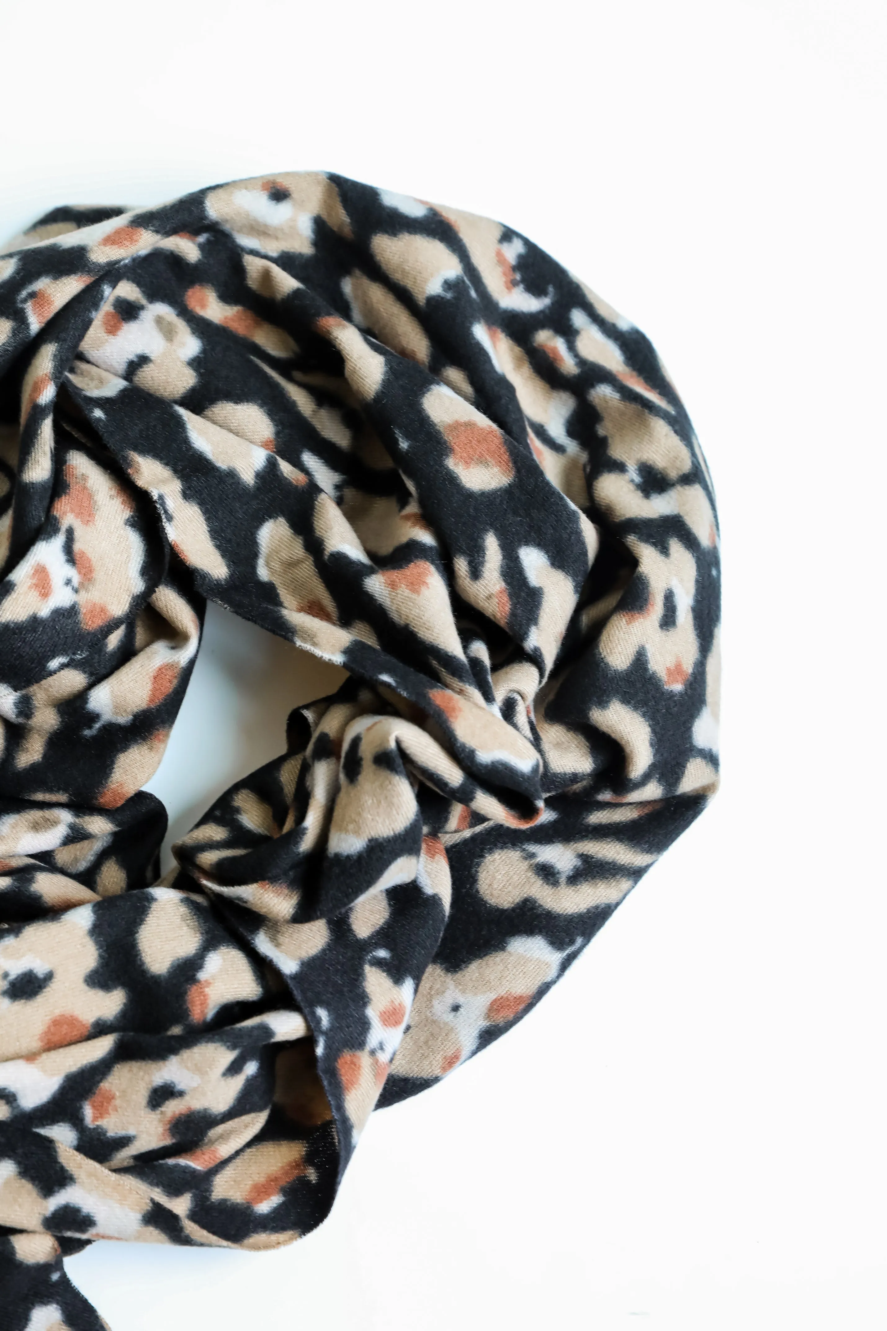 FINAL SALE - Wild Attitude Leopard Fringe Scarf