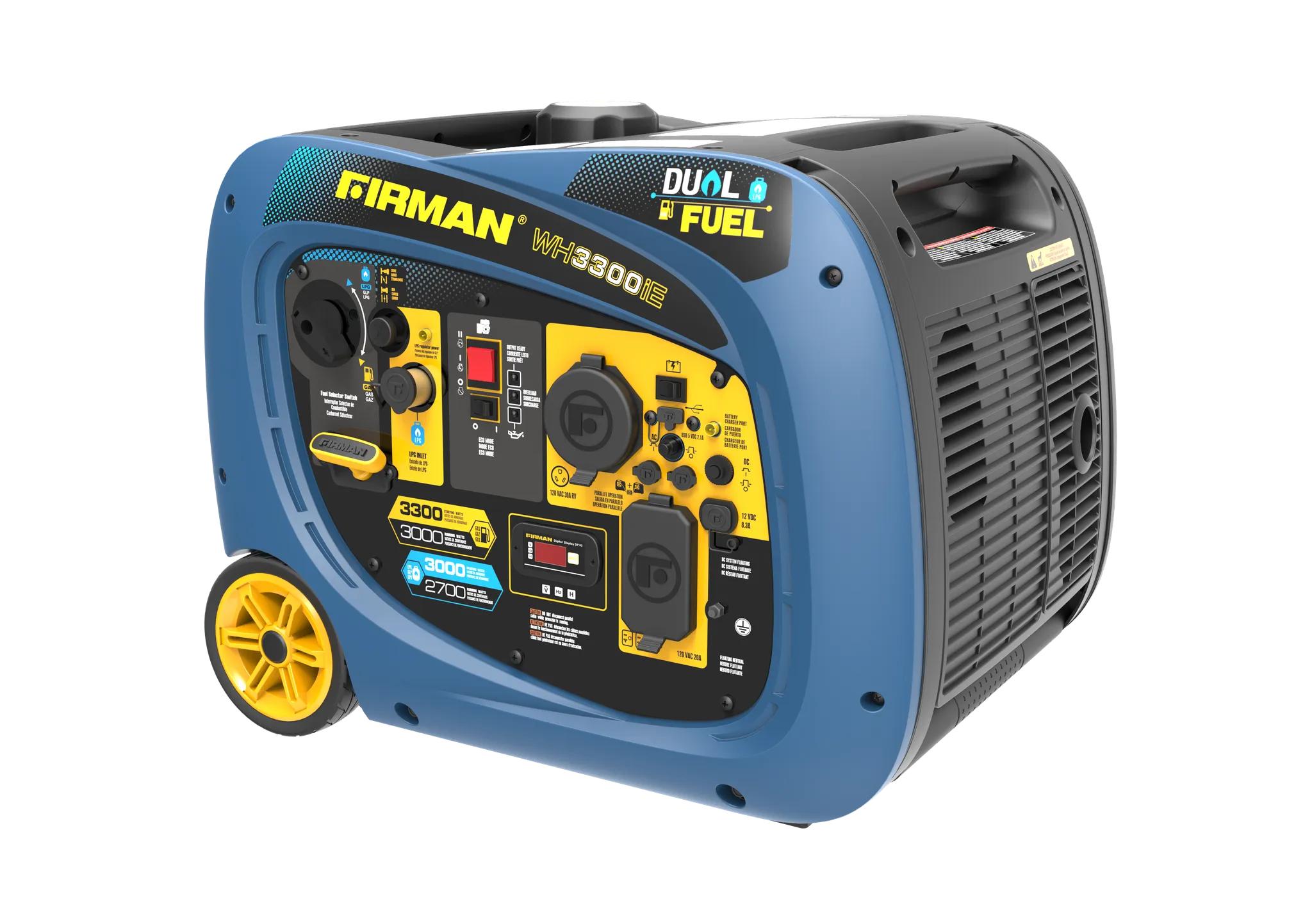 Firman WH03042 3000W/3300W 30 Amp Electric Start Parallel Ready Dual Fuel Inverter Generator New