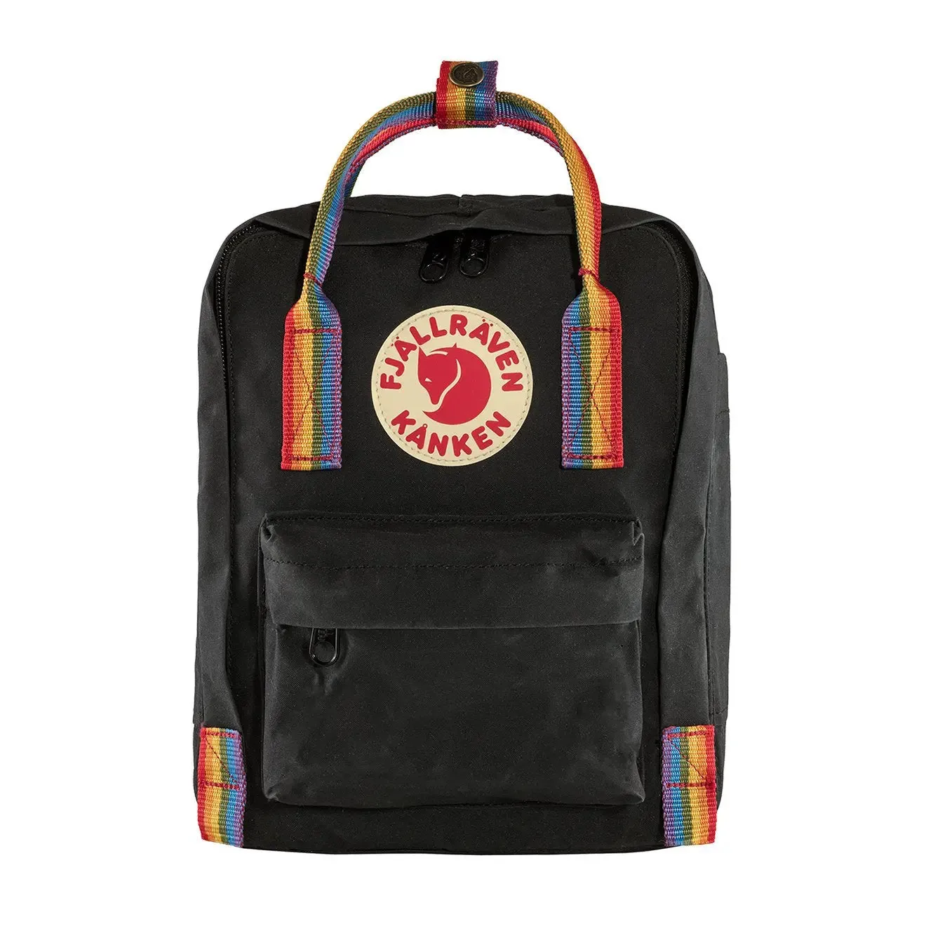 Fjallraven Kanken Rainbow Mini Black Rainbow Pattern