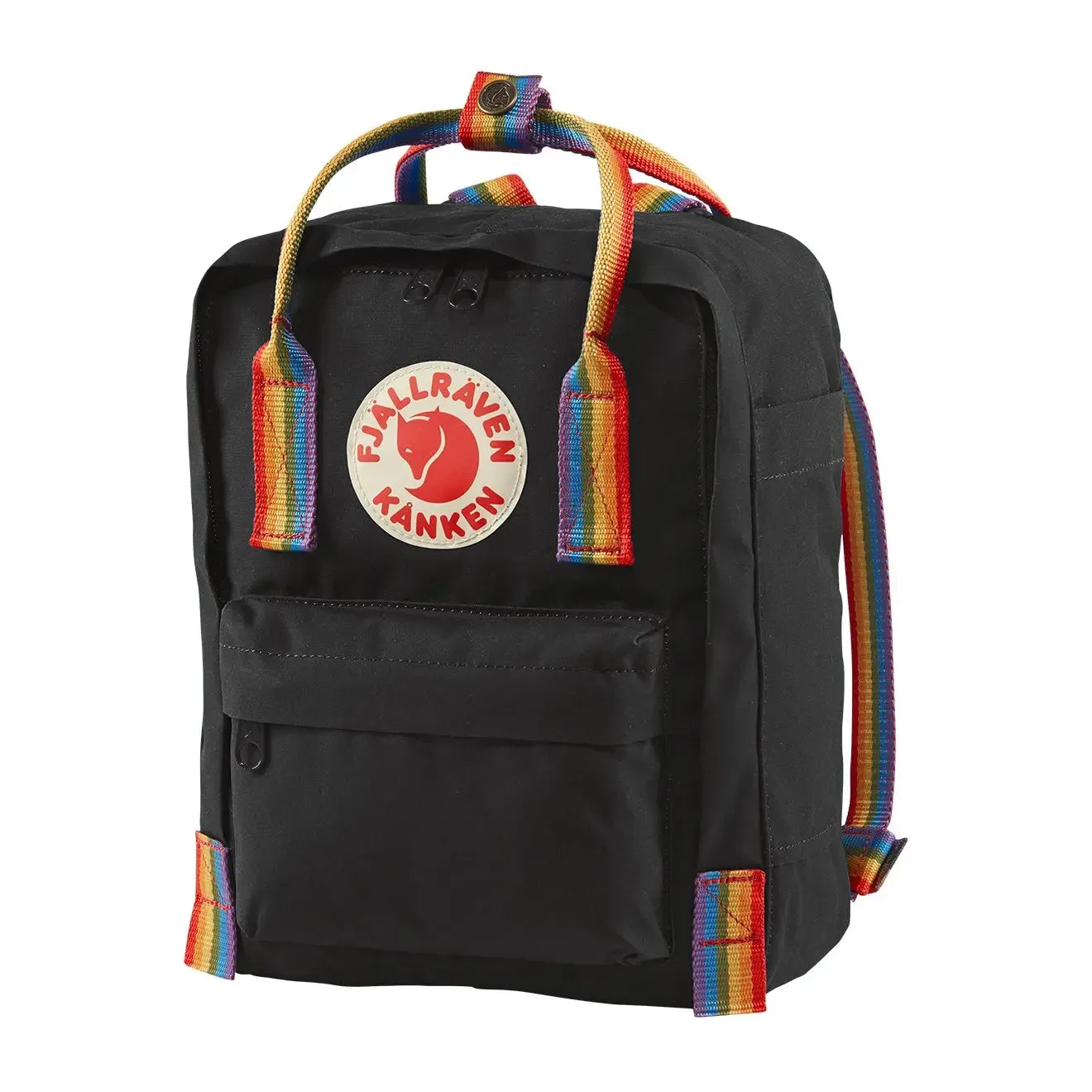 Fjallraven Kanken Rainbow Mini Black Rainbow Pattern