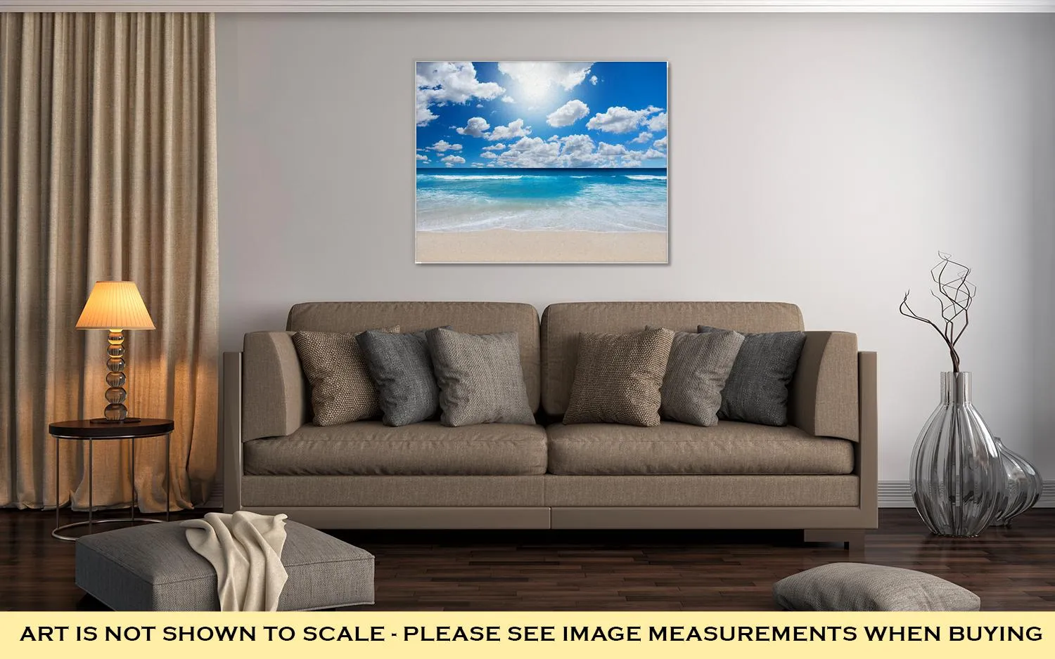 Gallery Wrapped Canvas, Gorgeous Beach Landscape