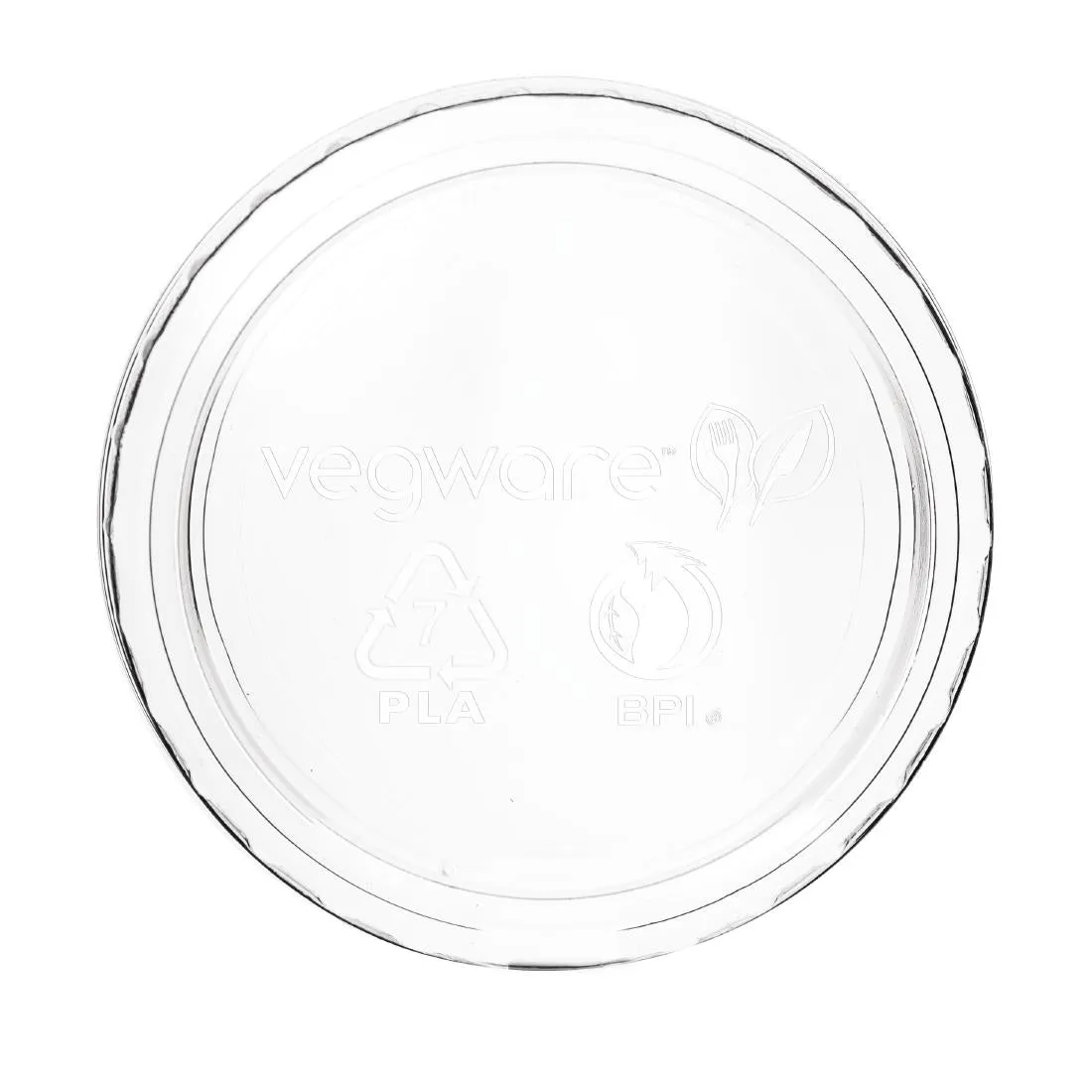 GK104 Vegware Compostable Cold Portion Pot Lids 59ml / 2oz and 118ml / 4oz