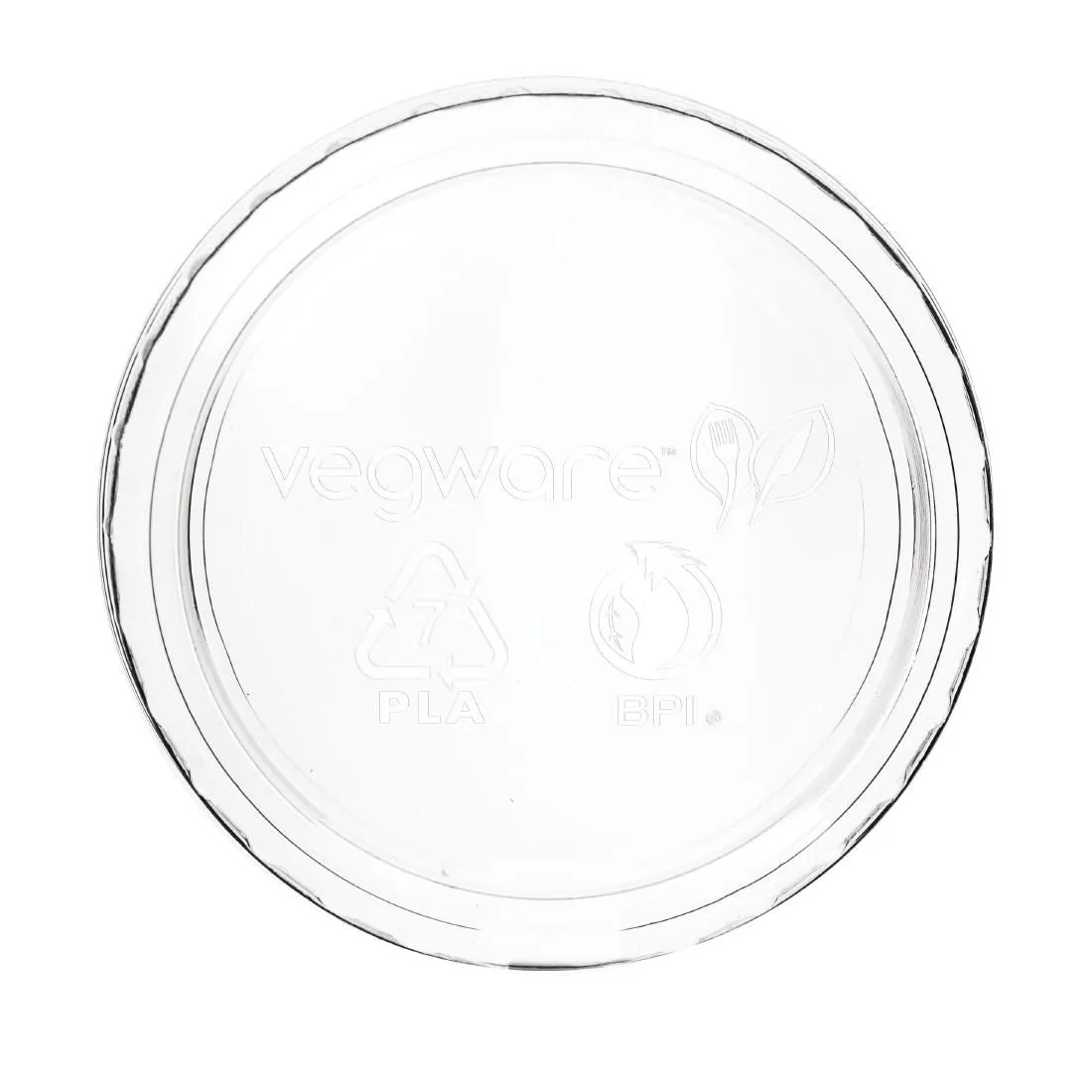 GK104 Vegware Compostable Cold Portion Pot Lids 59ml / 2oz and 118ml / 4oz