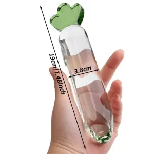 Glass Dildo Butt Plug - Vegetable Crystal Anal Dildo Vagina Prostate Massager