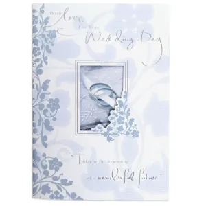 Gorgeous & Elegant Wedding Day Celebration Card