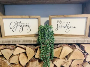 Gorgeous & Handsome Framed Signs