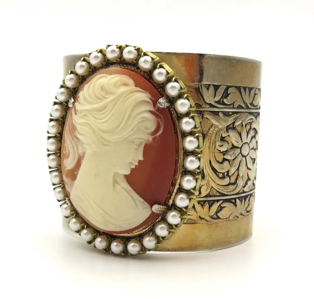 Gorgeous Cameo Cuff Bracelet