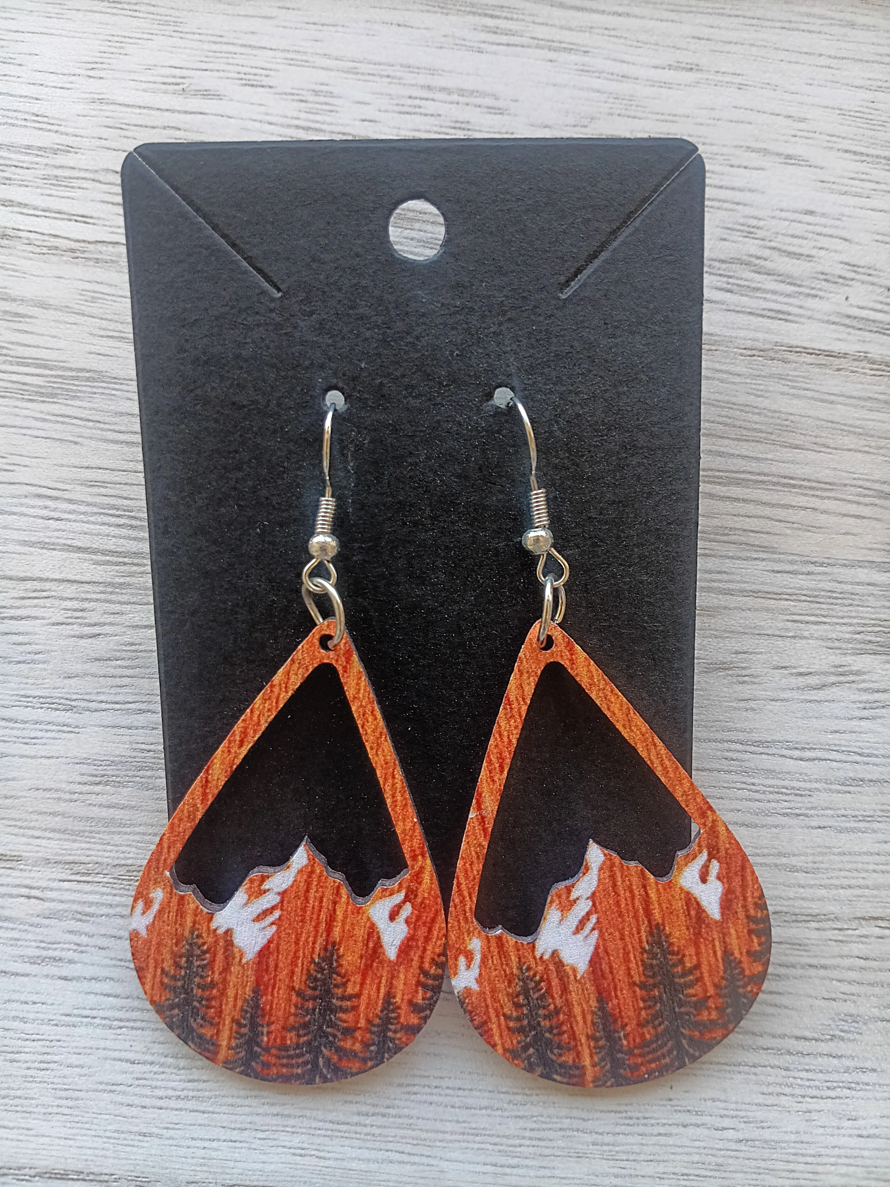 Gorgeous Fall Mountain Scenery Earrings