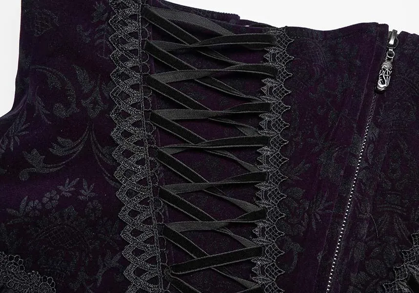 Gorgeous Goth [Violet] | VELVET CORSET*