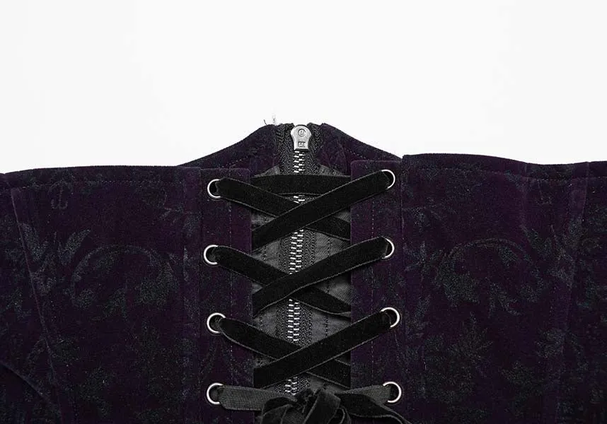 Gorgeous Goth [Violet] | VELVET CORSET*