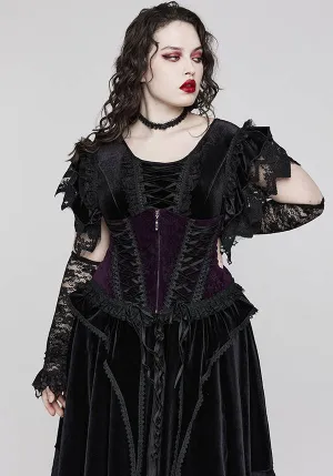 Gorgeous Goth [Violet] | VELVET CORSET*