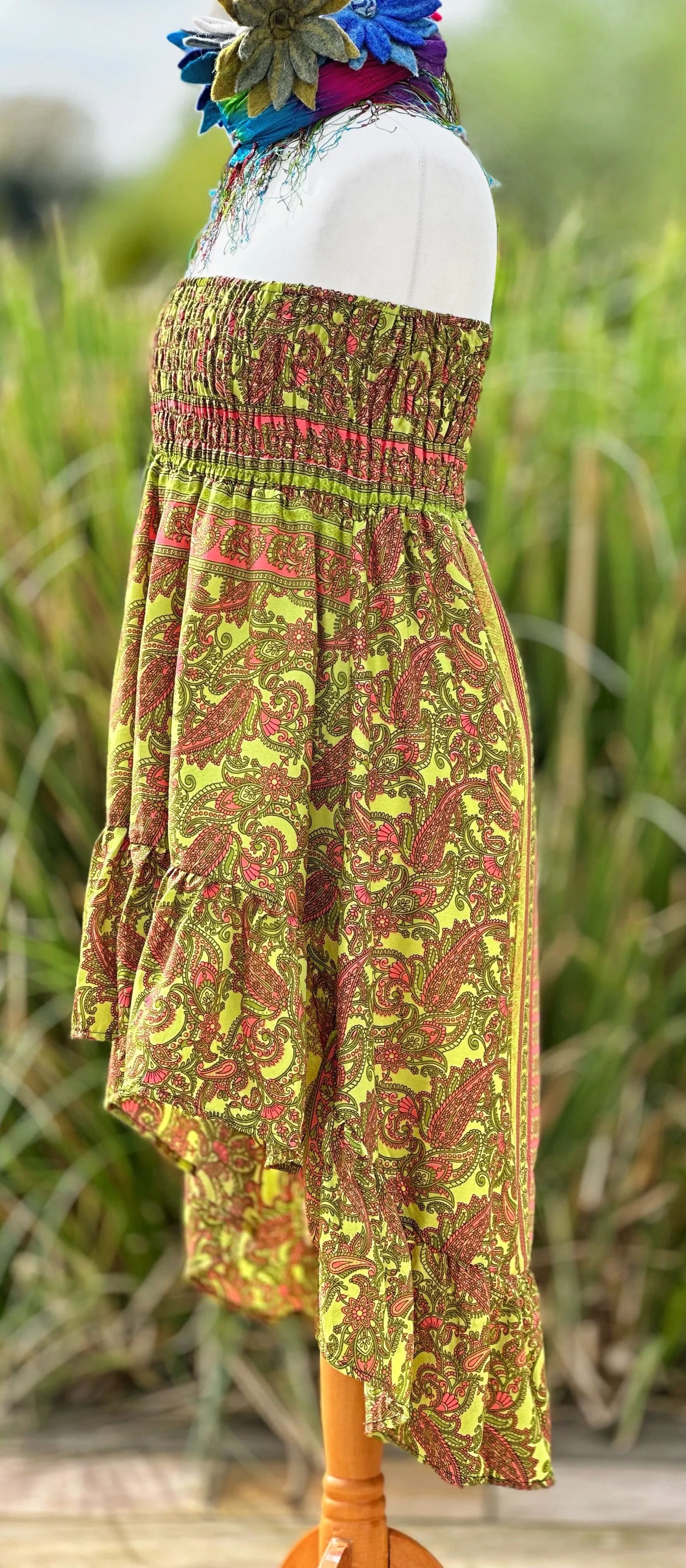 GORGEOUS GREEN PORTOBELLO ROAD SKIRT / SUNDRESS (OF5974)