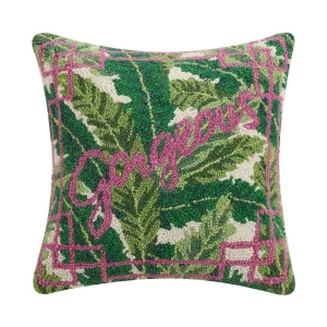 'gorgeous' Hook Pillow In Green