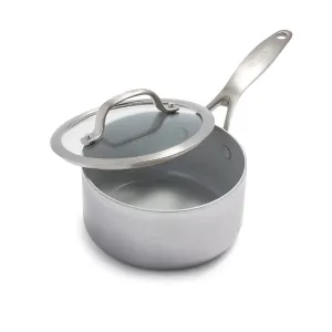 GreenPan Venice Pro Stainless Steel Ceramic Nonstick Saucepan with Lid – 1.6qt