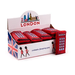 Handy Foldable Shopping Bag - London Icons Red Telephone Box FBAG10C