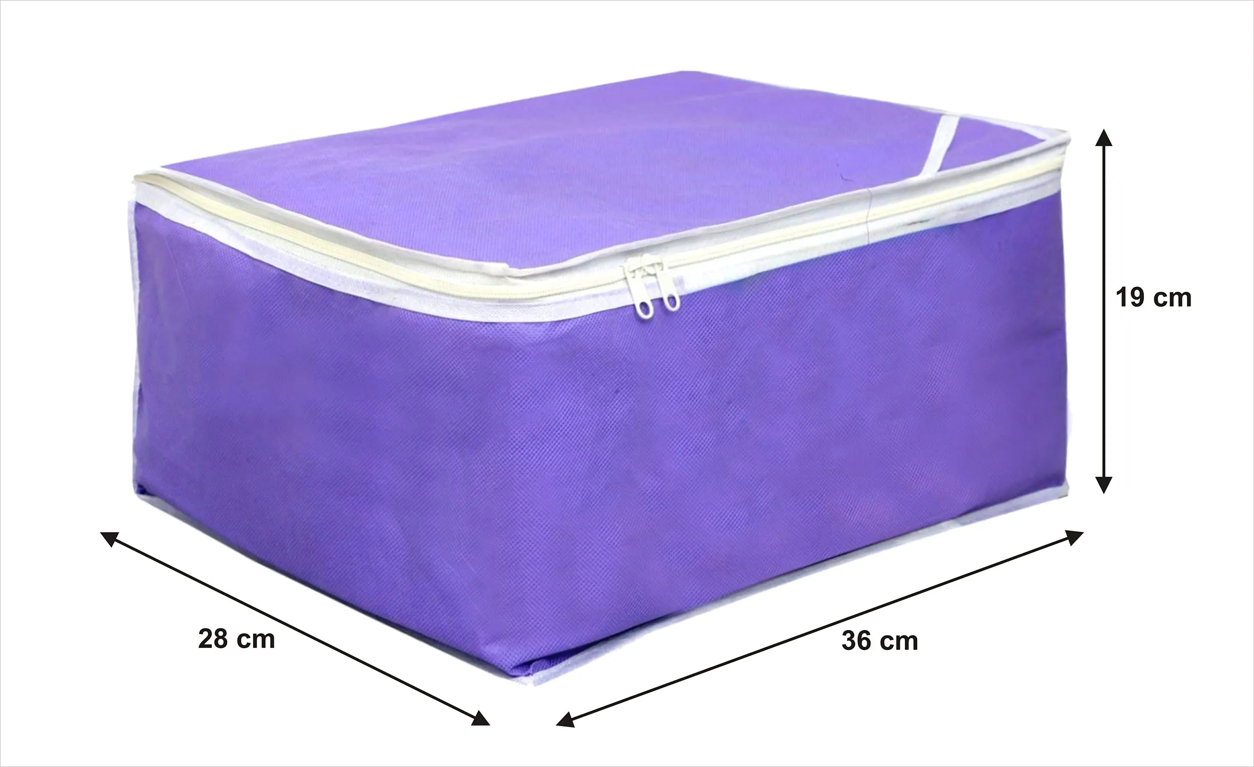 Heart Home Non Woven Petticoat Cover Wardrobe Organiser Clothes Storage Bag-Pack of 2 (Purple)-HS_38_HEARTH21677