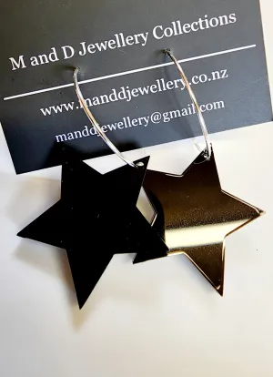 Hooped Little Star Earrings