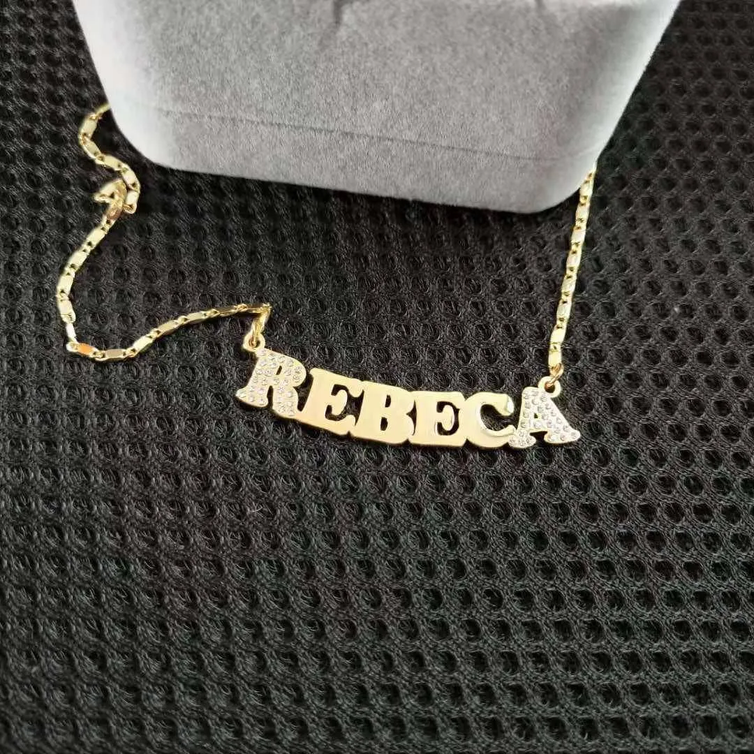 Iced Out Bling Custom Name Necklace