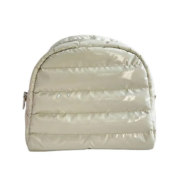 Irene Cosmetic Puffer Bag-Eggshell