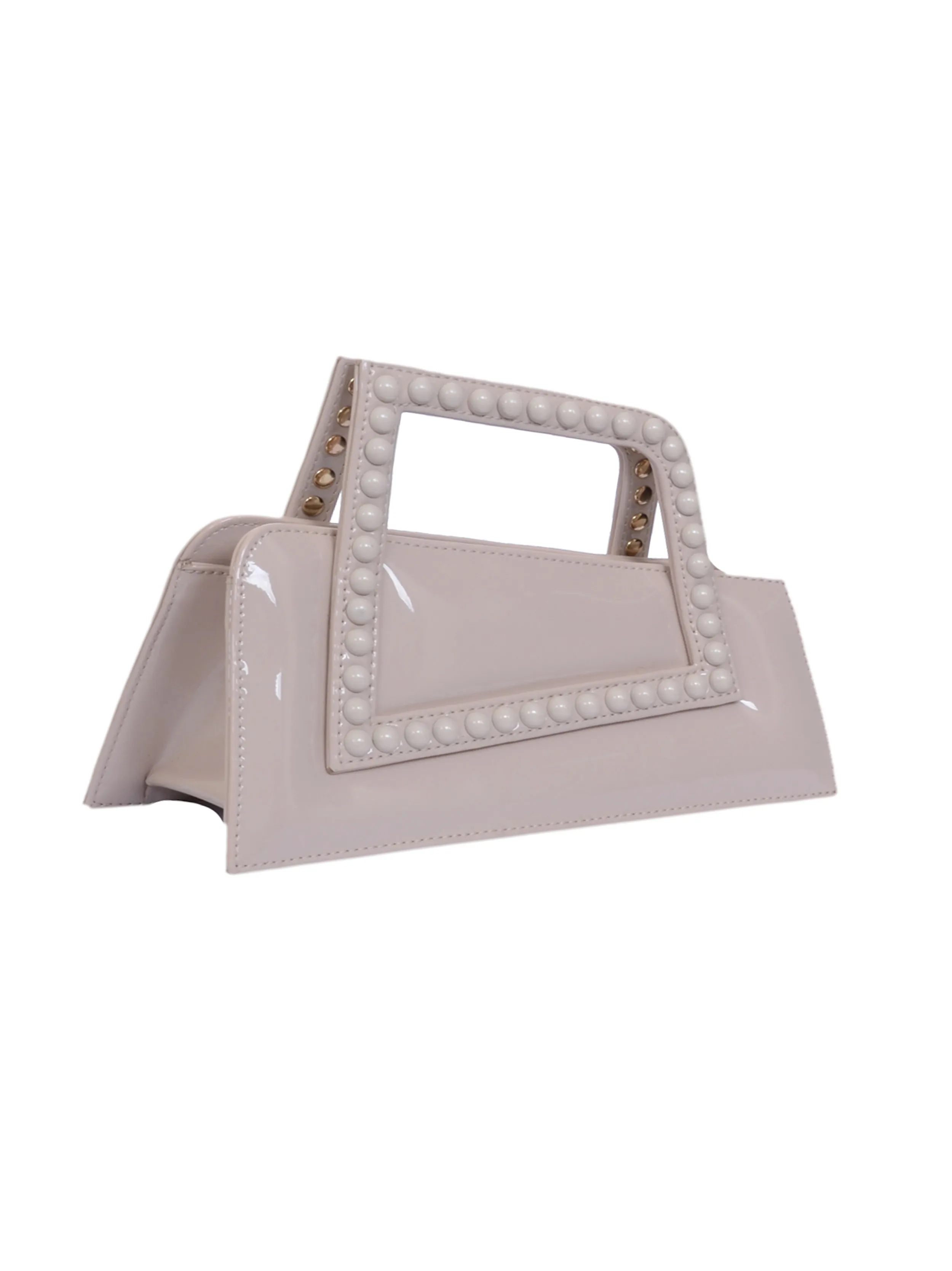 Jalila Beige Patent Leather Bag