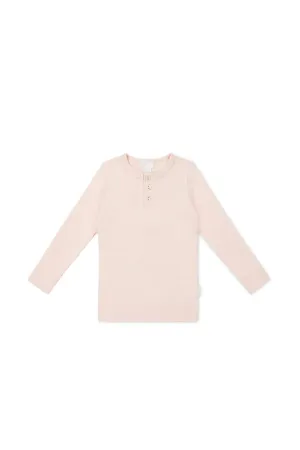 Jamie Kay - Organic Cotton Modal L/S Henley (Dainty Pink)