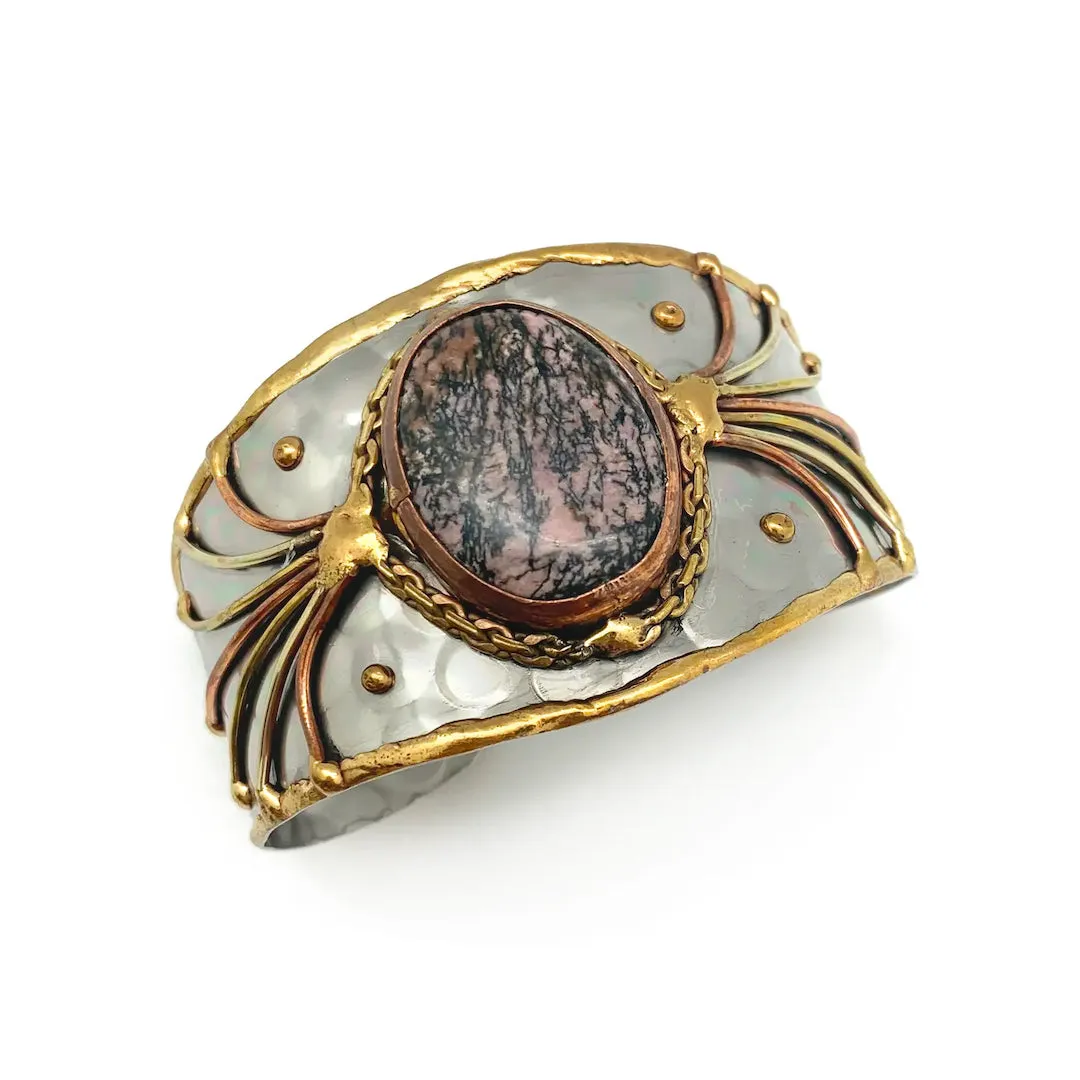 Janya Mixed Metal Cuff w/ Semi Precious Stone