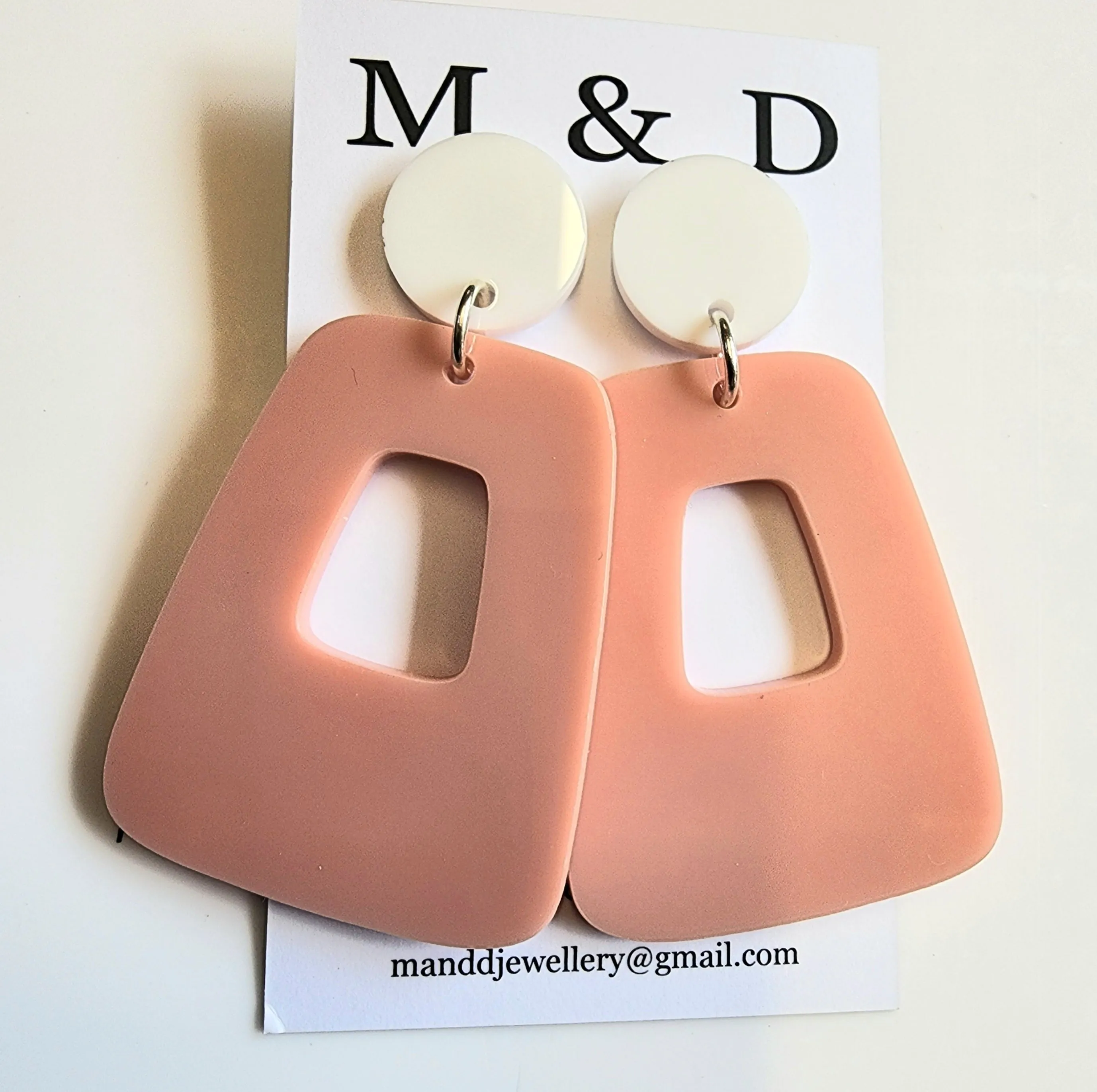 Jelly Block Stud Dangle Earrings