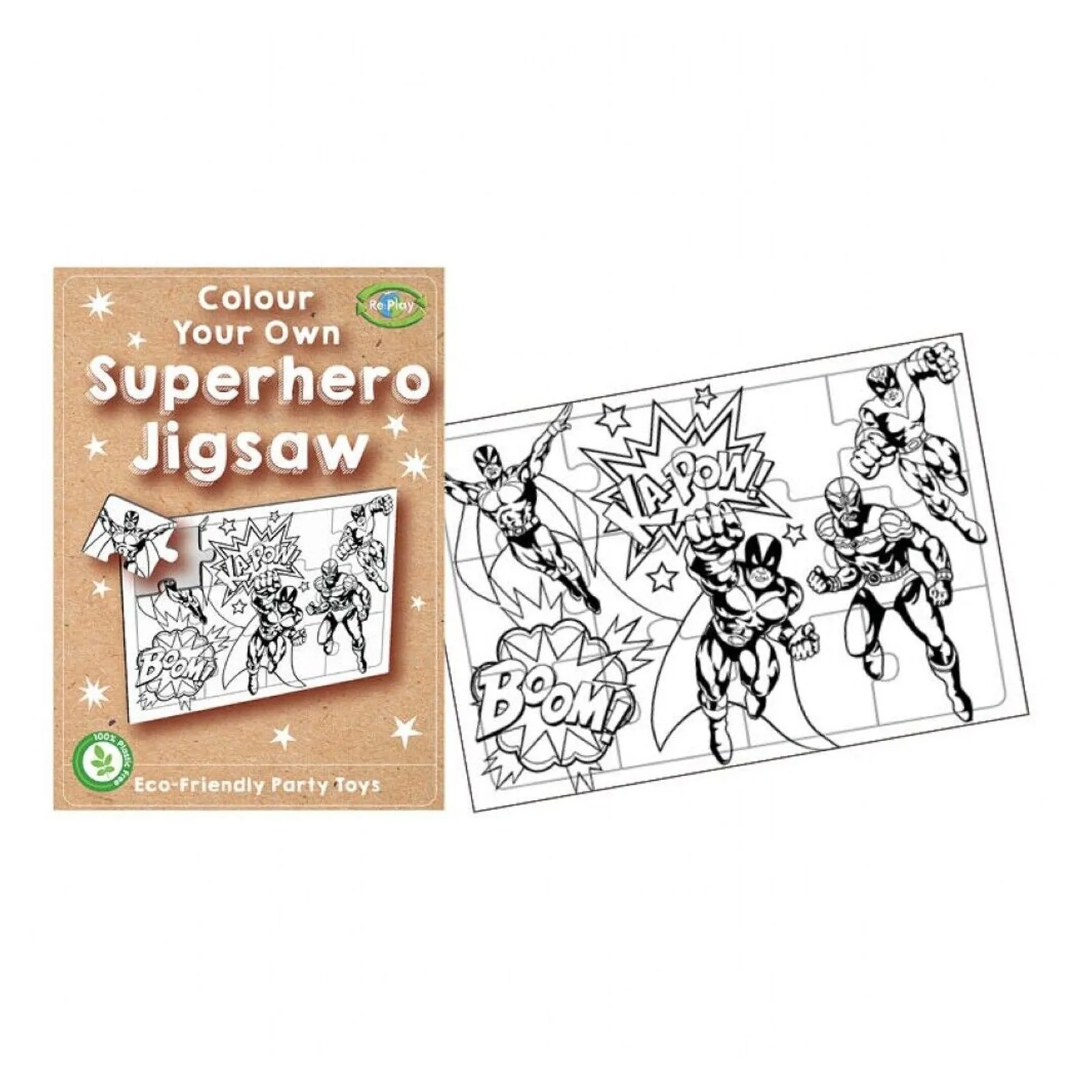 Jigsaw Play Cardboard Superhero 3, 6, 12pcs