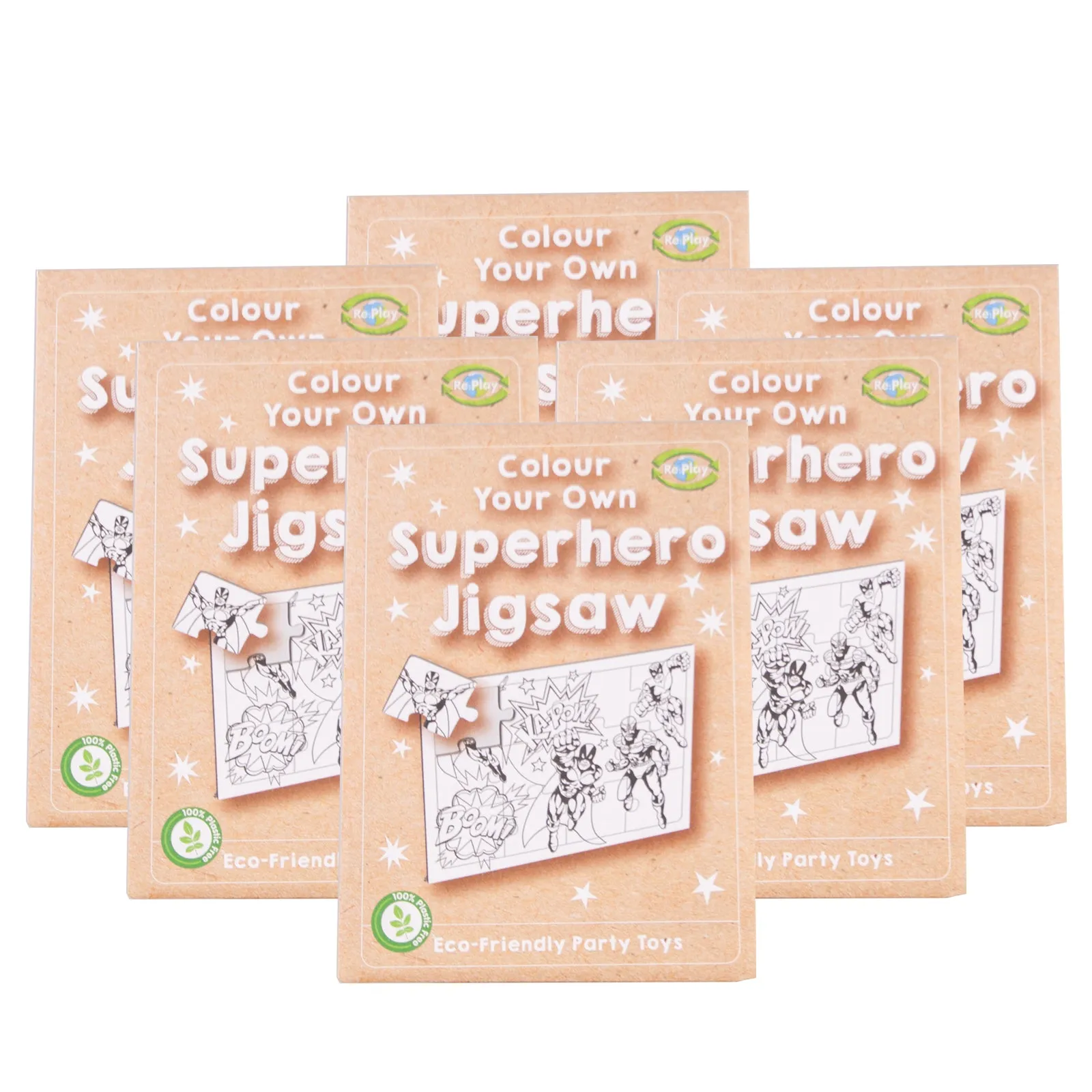 Jigsaw Play Cardboard Superhero 3, 6, 12pcs