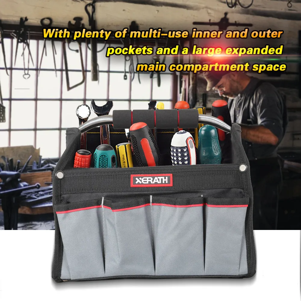 KAPAS Open Top Tool Bag,Inside Hang Design and Outside Pockets for Tool Storage (12-Inch)