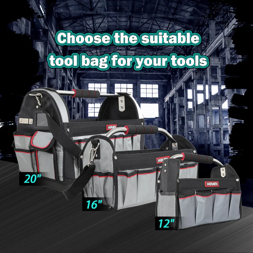 KAPAS Open Top Tool Bag,Inside Hang Design and Outside Pockets for Tool Storage (12-Inch)