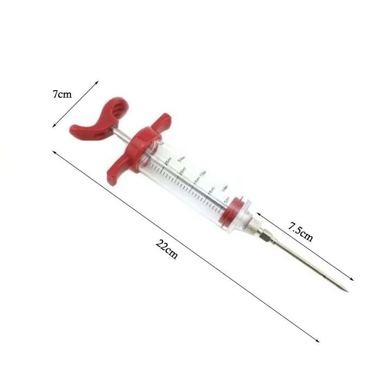 Kitchen Syringe Needle Meat Marinade Flavoring Syringe BBQ Injector