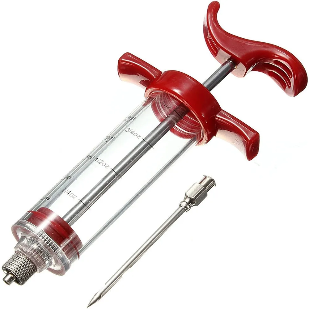 Kitchen Syringe Needle Meat Marinade Flavoring Syringe BBQ Injector