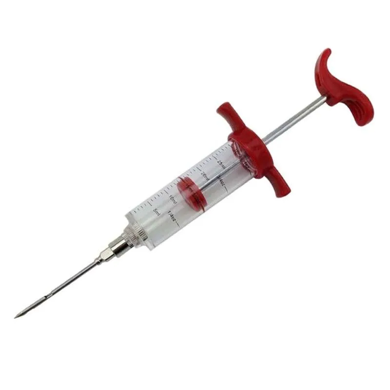 Kitchen Syringe Needle Meat Marinade Flavoring Syringe BBQ Injector