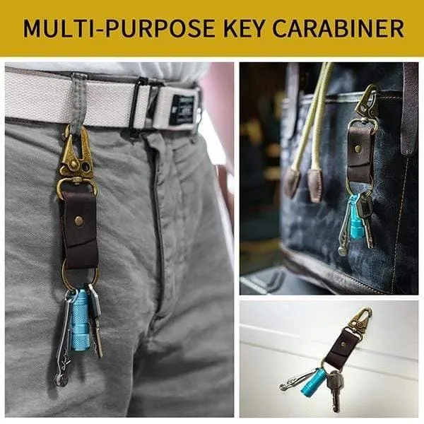 Leather Keychain with Belt Loop Clip PJ18