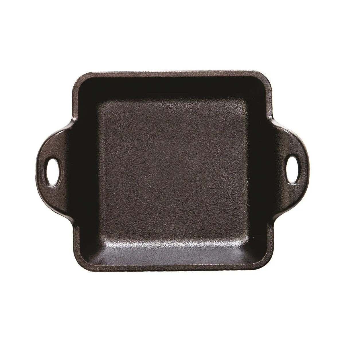 Lodge HMSS Heat-Treated Square Cast Iron Mini Server, Seasoned, 10 oz.