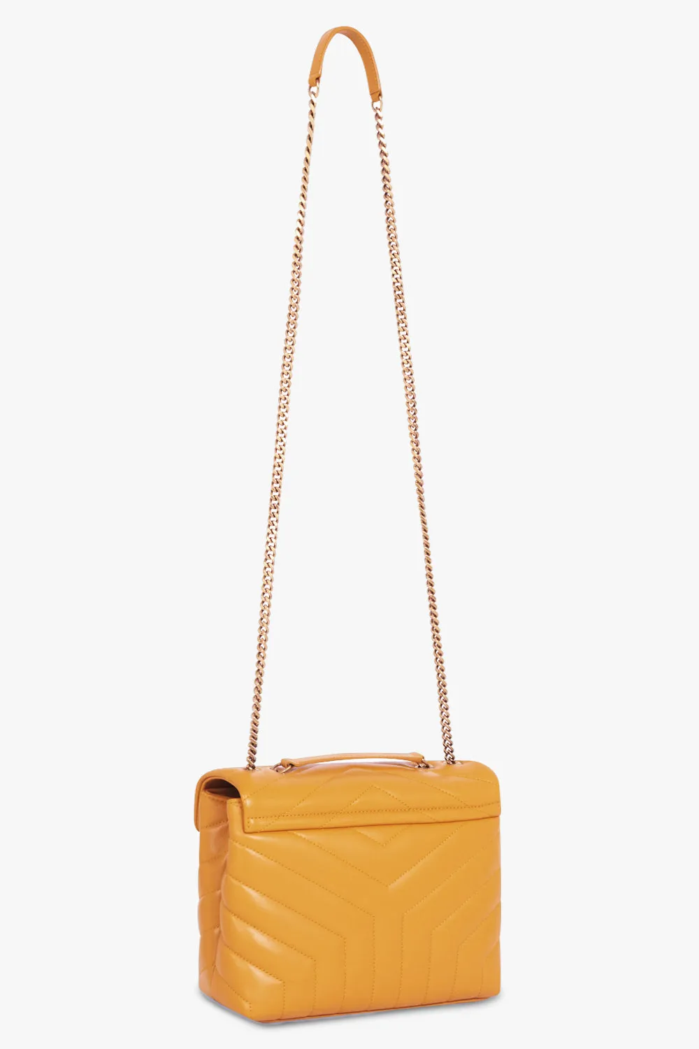 LOULOU SMALL FLAP BAG CHEDDAR/GOLD