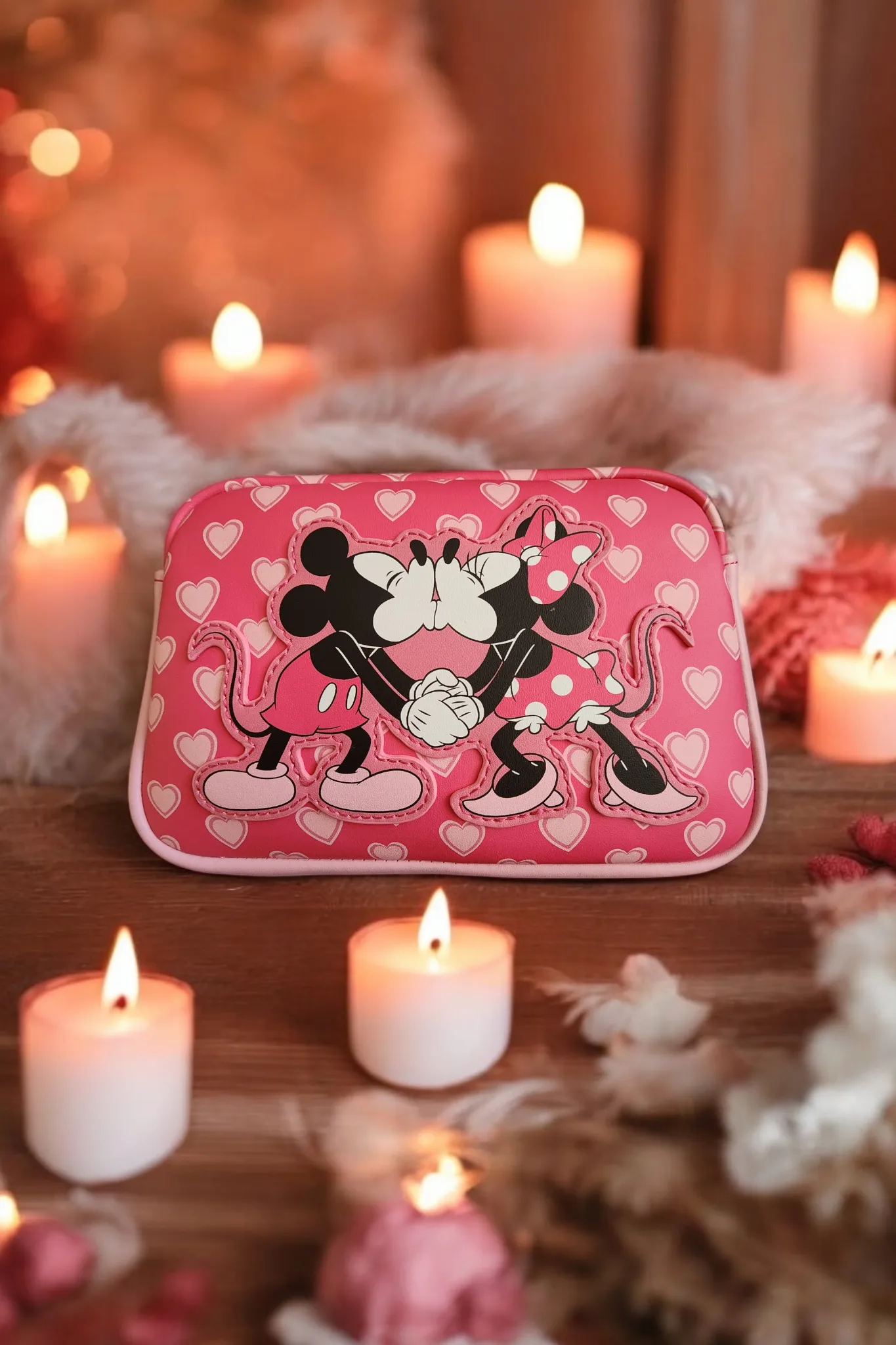 Loungefly Disney Mickey and Minnie Valentine's Cosmetic Bag