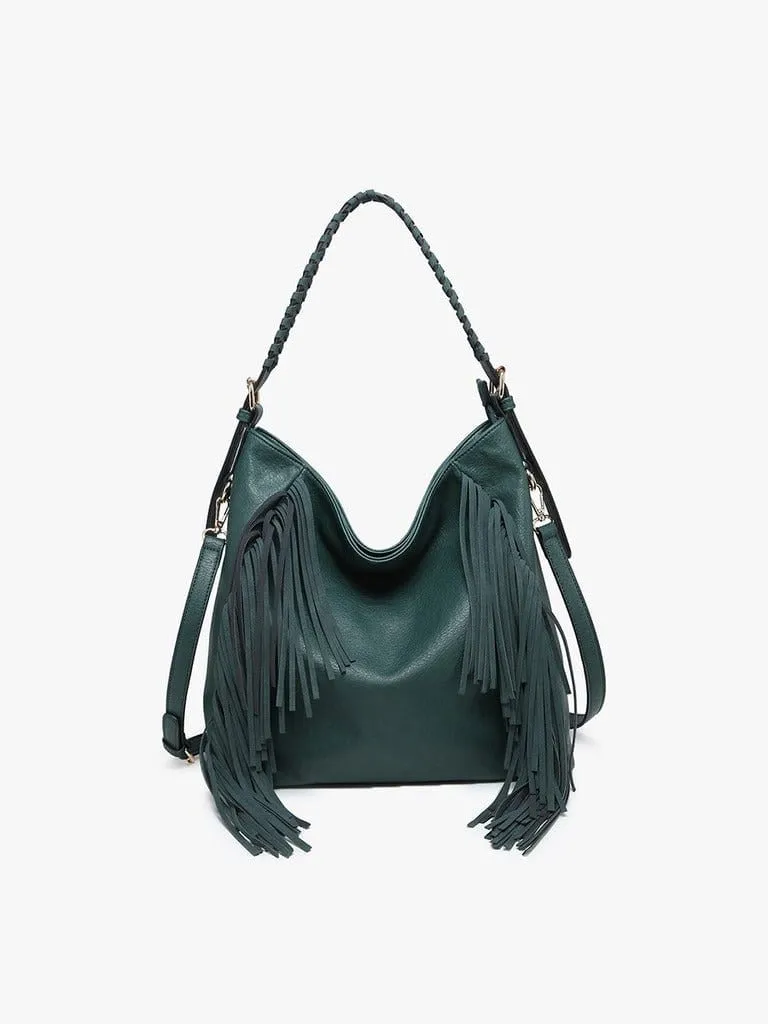 M2350 Sav Distressed Hobo w/ Fringe Detail