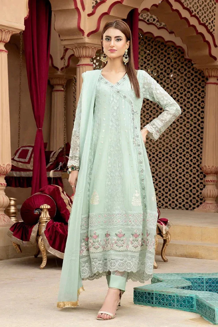 Manahils - Jal Pari RTW Collection - Angrakha-B-008-Aqua