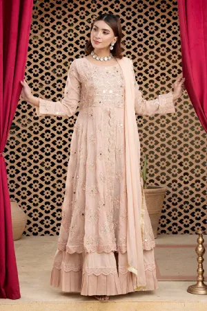 Manahils - Jal Pari RTW Collection - Kurti-B-006-Peach