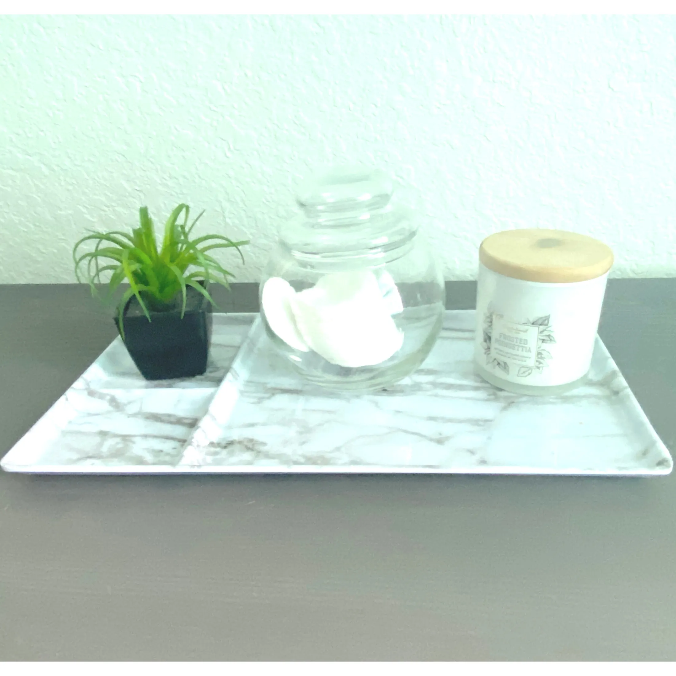 Melamine Marble Tray Desk Organizer