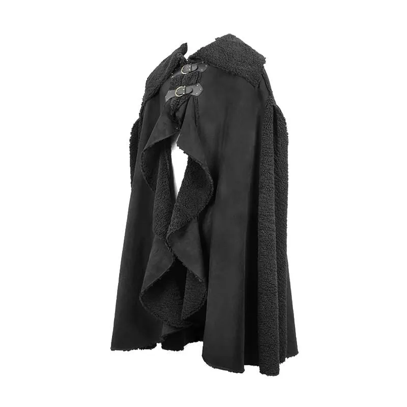 Men's Gorgeous Belts Furry Winter Cloaks