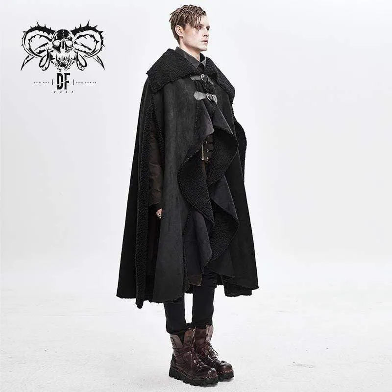 Men's Gorgeous Belts Furry Winter Cloaks