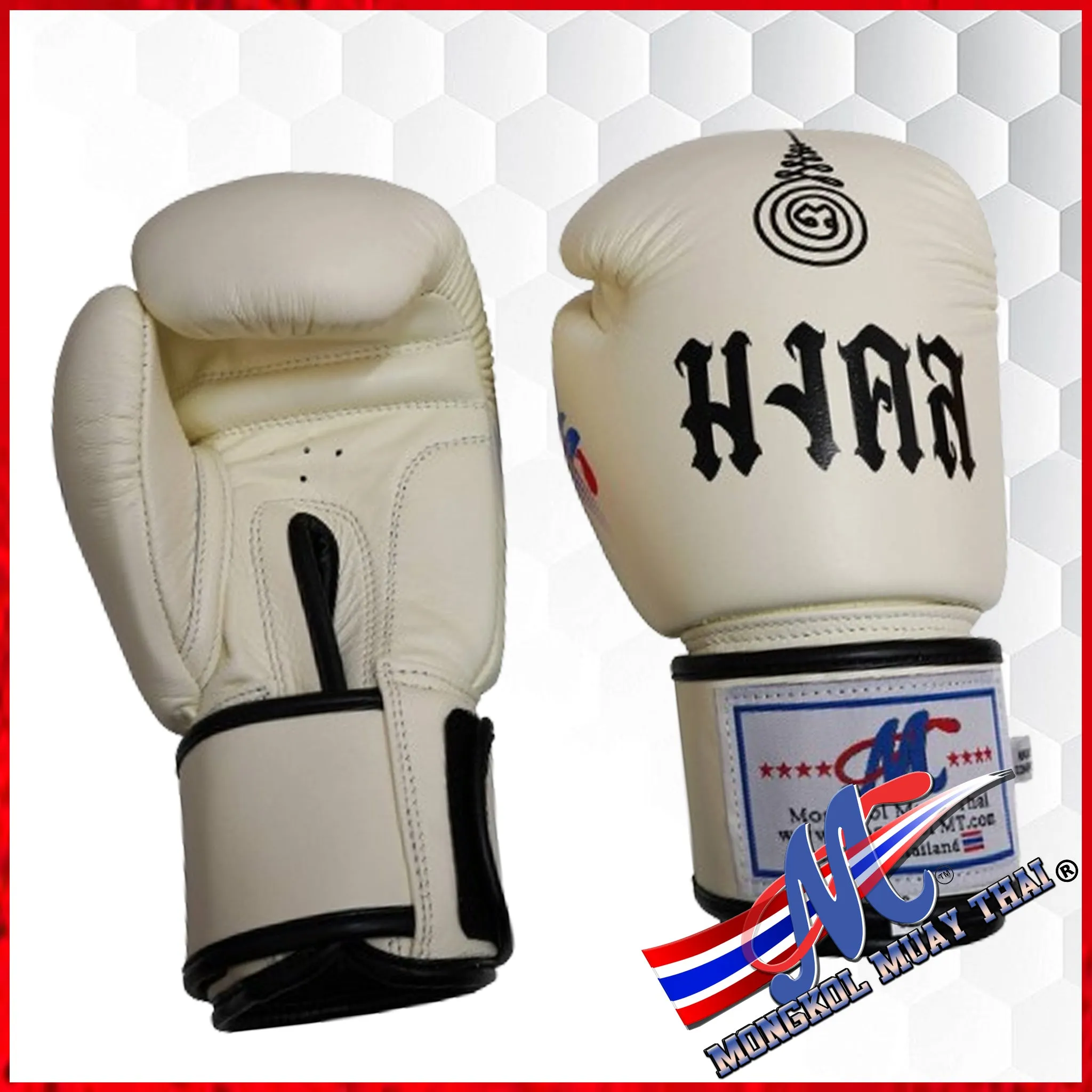 Mongkol boxing gloves Sakyan  off White Signature collection